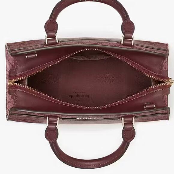 Kate Spade NWT Signature Spade Flower Satchel Grenache Multi - Pink Retail $379 - Picture 5 of 11